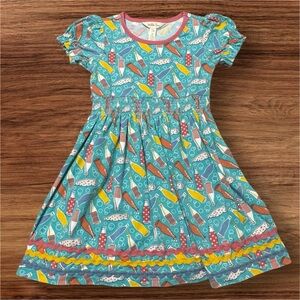 Matilda Jane Soda-lightful Teal and Yellow Girls Dress Size 4